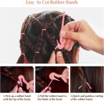 ⁦مجموعة ادوات تصفيف الشعر بتصميم ذيل الحصان الفرنسي المضفر من 4 قطع، اداة ازالة اربطة الشعر المطاطية، اداة ازالة اربطة الشعر المطاطية، اداة ازالة ربطات الشعر، اداة تصفيف الشعر⁩ - الصورة ⁦7⁩