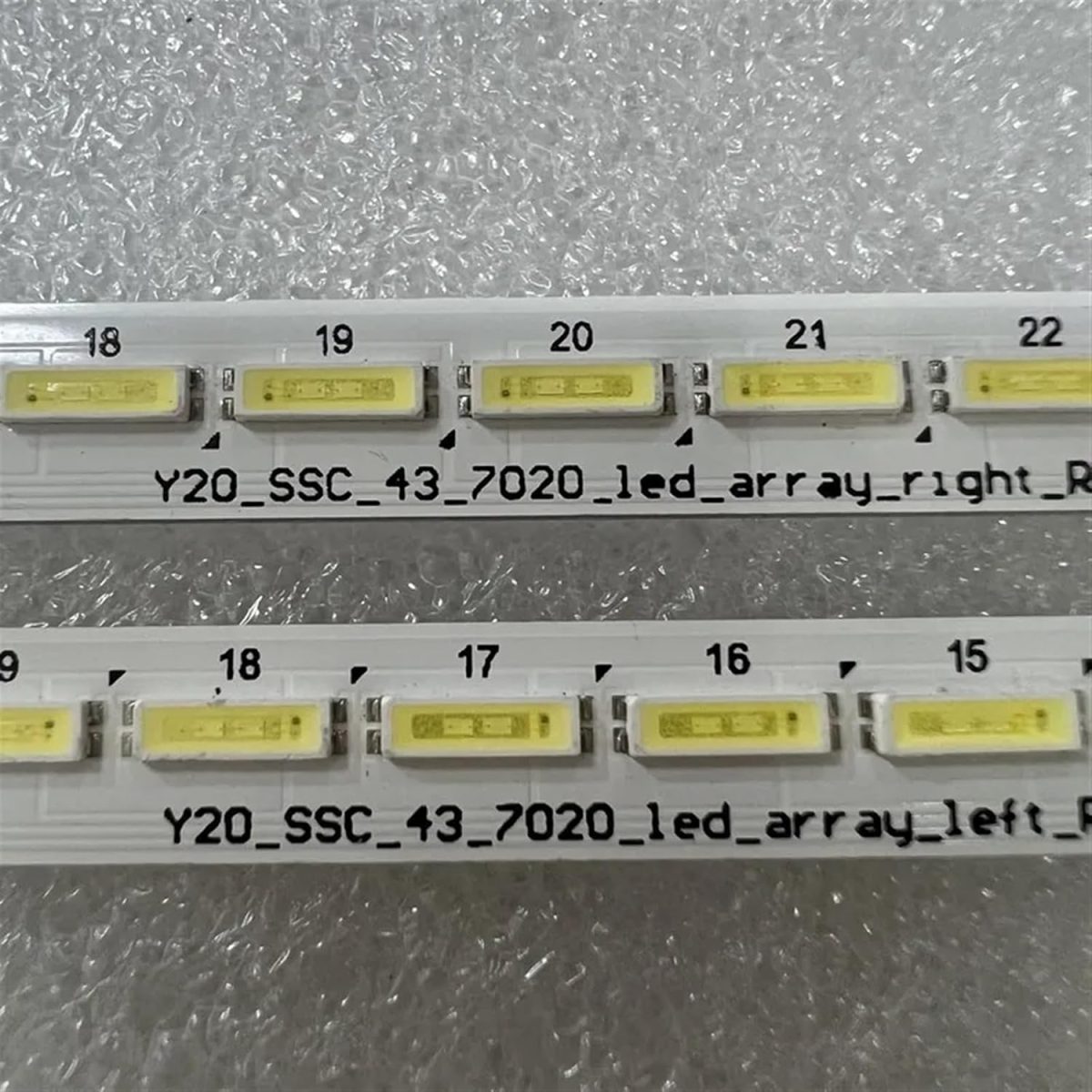 ⁦LED backlight strips 57LED for QM0724 STL430AC3-R L Y20 For S.S/C 43 7020 LED Array Right Left⁩ - الصورة ⁦3⁩