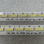 ⁦LED backlight strips 57LED for QM0724 STL430AC3-R L Y20 For S.S/C 43 7020 LED Array Right Left⁩ - الصورة ⁦3⁩