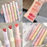 ⁦مجموعة زيت احمر شفاه جيلي مرطب غير لامع من 6 الوان، مرطب شفاه ملون على شكل قلب، ملمع شفاه مرطب ومرطب، ملمع شفاه عالي الصبغة ويدوم طويلا⁩ - الصورة ⁦8⁩