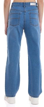 ⁦R&B Girls 125-0233Tg344-4 Solid Straight Fit Jeans With Button Closure⁩ - الصورة ⁦4⁩
