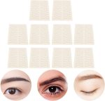 ⁦Kufoo 1mm Single Side Pattern Black Inkless Microblading Supplies, 10 PCS Microblading Practice Skin Silicon for Eyebrow Microblading Supplies Machine Parts 1mm Single⁩ - الصورة ⁦7⁩