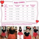 ⁦زي تنكري فاخر بتصميم ميني من اتورتشر مع طوق شعر على شكل اذني فار وفيونكة وقفازات وانف للاطفال والبنات، لحفلات اعياد الميلاد والهالوين وتنورة قصيرة منقطة⁩ - الصورة ⁦3⁩