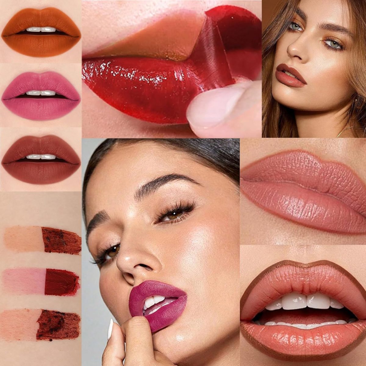 ⁦Mrettick 3PCS Lip Liner，Peel Off Lip Liner Tattoo, Peel Off Lip Stain, Long Lasting Lip Stain Peel Off, Infused with Hyaluronic Acid & Vitamin E, Makeup Gift for Women⁩ - الصورة ⁦2⁩
