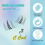 اوبيلاش مجموعة رموش تحت الرموش السفلية مكونة من 84 قطعة، مجموعات رموش ناعمة تحت العين، رموش صناعية تحت الرموش، رموش عنقودية فردية يمكنك تركيبها بنفسك في المنزل - الصورة 4