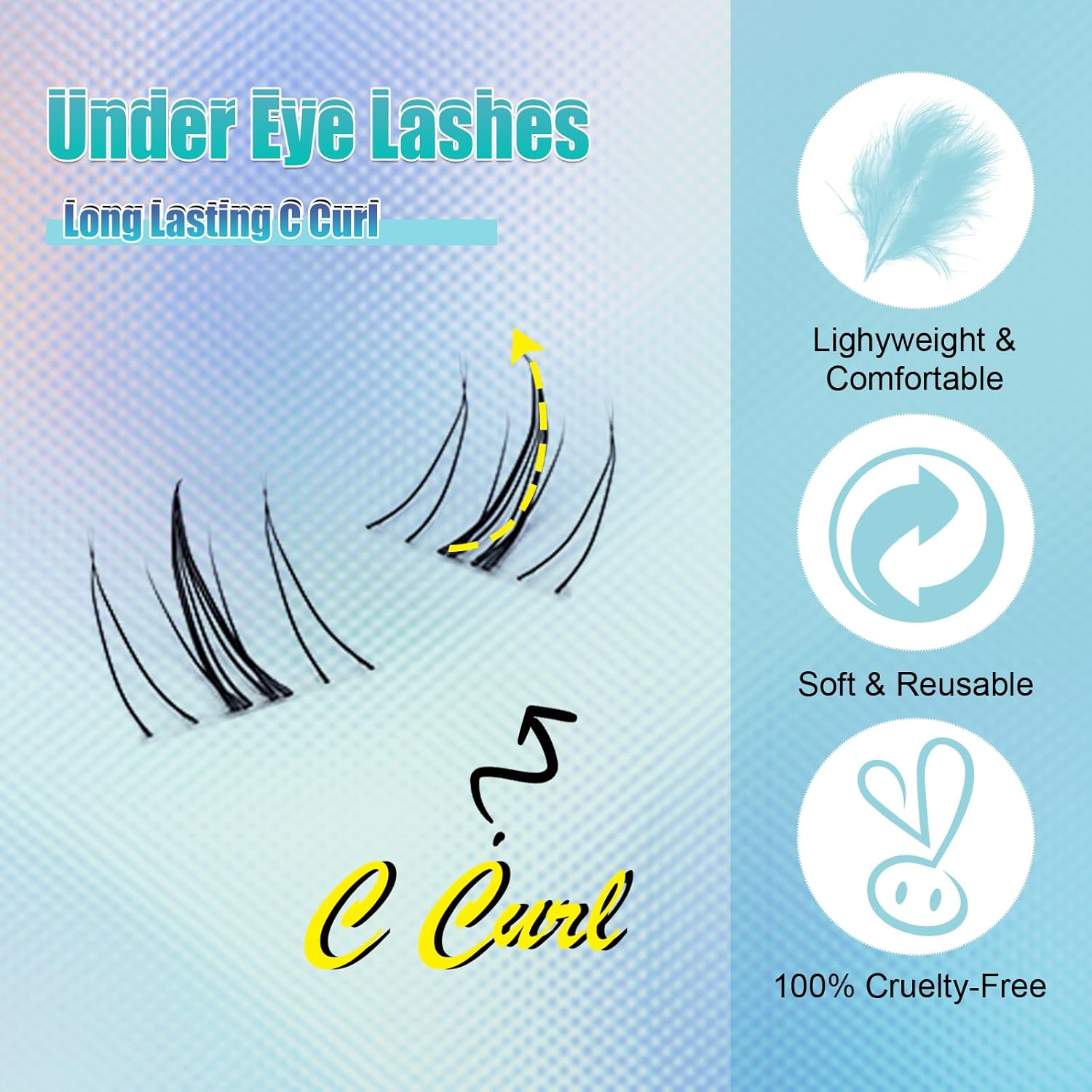 71it9xMEJgL._AC_SL1500_.jpg اوبيلاش مجموعة رموش تحت الرموش السفلية مكونة من 84 قطعة، مجموعات رموش ناعمة تحت العين، رموش صناعية تحت الرموش، رموش عنقودية فردية يمكنك تركيبها بنفسك في المنزل - الصورة 4