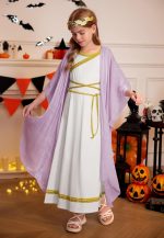 ⁦BesserBay Girls Greek Halloween Toga Elegant Goddes Dress 4-12 Years⁩ - الصورة ⁦6⁩