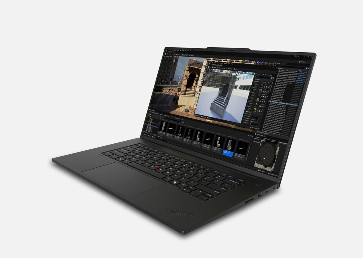 ⁦Lenovo ThinkPad P1 Gen 7 Workstation Laptop - Intel Ultra 7 165H, NVIDIA RTX 3000 Ada, 32GB RAM, 1TB SSD, 16" 2.8K (2560 x 1600) IPS, Anti-Glare, 500 Nits, 5MP RGB+IR Camera, Windows 11P (21KV0017US)⁩ - الصورة ⁦3⁩