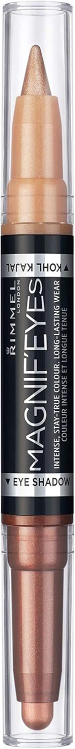 ⁦Rimmel London, Magnif'Eyes Double Ended Shadow & Liner, 03 Queens Of A Bronzed Age, 1.6 g⁩ - الصورة ⁦2⁩