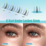 اوبيلاش مجموعة رموش تحت الرموش السفلية مكونة من 84 قطعة، مجموعات رموش ناعمة تحت العين، رموش صناعية تحت الرموش، رموش عنقودية فردية يمكنك تركيبها بنفسك في المنزل - الصورة 3