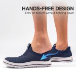 ⁦MrToNo Slip On Sneakers Men's Without Laces Shoes Hands-Free Running Shoes Lightweight Breathable Outdoor Sports Shoes Leisure Road Running Shoes⁩ - الصورة ⁦2⁩