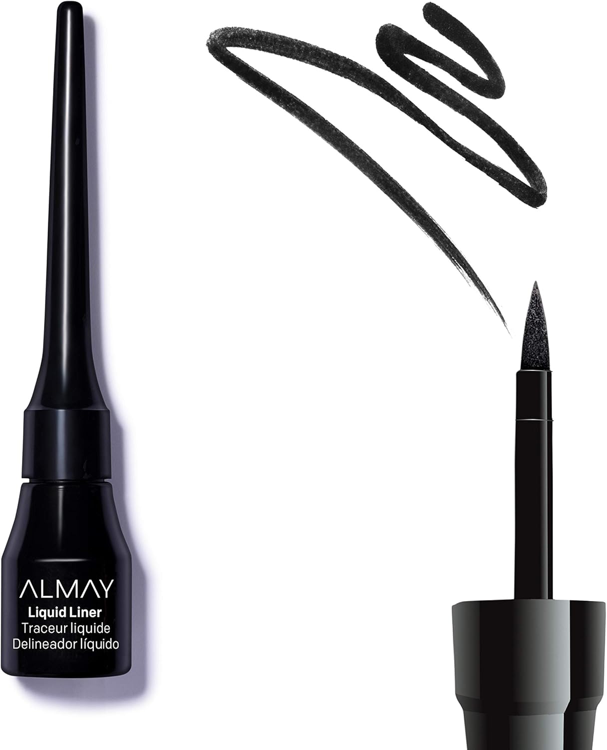 71lAErRy3L._AC_SL1500_.jpg محدد العيون السائل من ألماي، مقاوم للماء ويدوم طويلاً، لا يسبب الحساسية، خالٍ من القسوة على الحيوانات، خالٍ من العطور، تم اختباره من قبل أطباء العيون، 221 أسود، 0.08 أونصة، وامض - الصورة 2