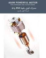 ⁦5 Litre Electric Meat Chopper Grinder 850W 3 variable speed Stainless Steel Bowl Multifunctional 5L Food Processor for Meat Vegetable Onion Ginger Garlic Mincer Blender for Home/Restaurant/Kitchen⁩ - الصورة ⁦5⁩