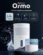 ⁦Pro Breeze Osmo® Dehumidifier - Silent & Refillable Moisture Absorber for Damp & Condensation at Home, Bedroom, Wardrobe, Car - Bathroom Mould Remover with 700g Refillable Tablet - No Power Required⁩ - الصورة ⁦2⁩