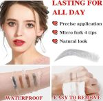 ⁦ALMEKAQUZ 4Pcs Waterproof Eyebrow Pencil - Long Lasting 4 Heads, Contouring, Smudge-proof for Women to Shape and Fill Eyebrows⁩ - الصورة ⁦3⁩