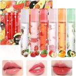 مجموعة ملمع شفاه بزيت الفاكهة المرطب من لبويلوف، مجموعة ملمع شفاه مرطب، احمر شفاه سائل شفاف يدوم طويلا، نكهات فاكهية، زيت شفاه لامع، هدايا تجميل للفتيات المراهقات