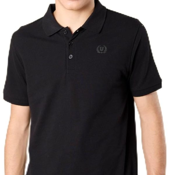 REDTAG Senior Boys Black Solid Polo T-Shirt Set (Pack of 2)