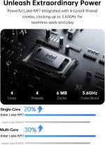 ⁦ACEMAGIC 2024 17.3Inch Laptop,FHD Display Laptop with Quad Core-12th Alder Lake N97(Up to 3.6GHz), 6000Mah Battery,16GB RAM 512GB ROM Business Laptop Computer.⁩ - الصورة ⁦5⁩