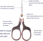 ⁦مقص دقيق صغير فينتاج من قطعتين، مجموعة تجميل متعددة الاغراض لتشذيب الشعر والوجه واللحية والحواجب والرموش ومقص الخياطة والتطريز والحرف اليدوية والعمل الفني والاستخدام اليومي⁩ - الصورة ⁦3⁩