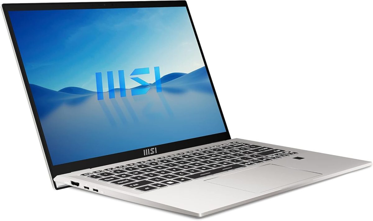 ⁦MSI Prestige 14 EVO 14” FHD+ Business Laptop: Intel Core i7-13620H, Intel Iris Xe, 32GB DDR5, 1TB NVMe SSD, Type-C, Thunderbolt 4, Win 11 Pro: Urban Silver B13M-634US⁩ - الصورة ⁦2⁩