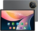 ⁦تابلت اندرويد 10.1 انش ثنائي شرائح الاتصال بذاكرة RAM 6GB وذاكرة روم 128GB وشاشة لمس IPS HD 1280×800 وبطارية 4000mAh وبلوتوث وكاميرا مزدوجة وجي ام اس وواي فاي من سي جي واي كيو (رمادي)⁩ - الصورة ⁦3⁩