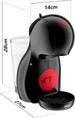 ⁦DeLonghi Nescafé Dolce Gusto Piccolo XS Pod Capsule Coffee Machine, Espresso, Cappuccino and more, EDG210.B, 0.8 liters, Black & Red⁩ - الصورة ⁦3⁩