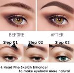 ⁦ALMEKAQUZ 4Pcs Waterproof Eyebrow Pencil - Long Lasting 4 Heads, Contouring, Smudge-proof for Women to Shape and Fill Eyebrows⁩ - الصورة ⁦5⁩