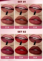 ⁦NALACAL 3PCS Matte Liquid Lipstick and Lip Liner Kit 2-IN-1 Pigmented Lip Gloss and Lip Liner Set Long-Lasting and Waterproof One Step Lips Makeup Kits⁩ - الصورة ⁦2⁩