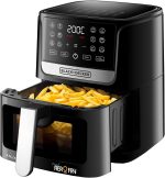 ⁦BLACK+DECKER 4.5L Air Fryer with LED Touch Panel, 12 Preset Programs, Adjustable Temp 80-200°C, Timer, Preheat, Reheat, Keep Warm, Dehydrate, Auto-Off, Dishwasher-Safe – AF4500-B5⁩ - الصورة ⁦5⁩