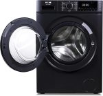 ⁦Meling Front Load Automatic Washing Machine, 8KG, 16 Programs, Inverter, 1400 RPM, Silver - MFL80-14586BS⁩ - الصورة ⁦3⁩