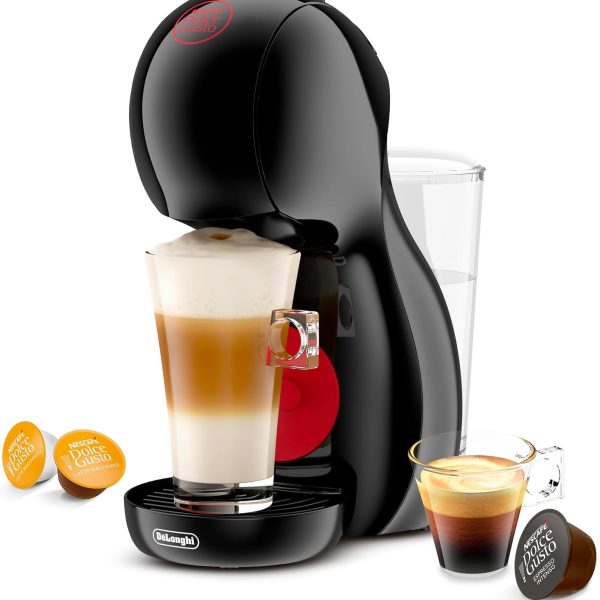 DeLonghi Nescafé Dolce Gusto Piccolo XS Pod Capsule Coffee Machine, Espresso, Cappuccino and more, EDG210.B, 0.8 liters, Black & Red