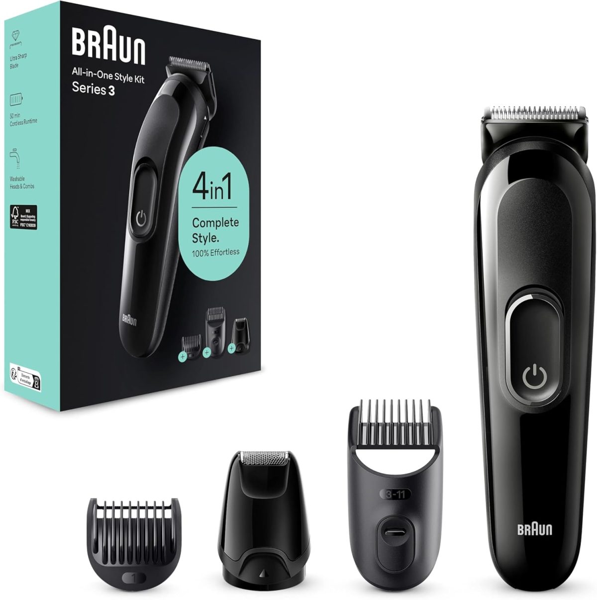 Braun SK3400 Series 3 All-In-One Style Kit, Black