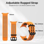 ⁦سوار سيليكون سريع الفك متوافق مع ساعة سامسونج جالكسي الترا، أساور رياضية ناعمة مزدوجة اللون قابلة للتعديل لساعة جالكسي الترا 47 ملم، سوار جيد التهوية ومقاوم للماء⁩ - الصورة ⁦7⁩