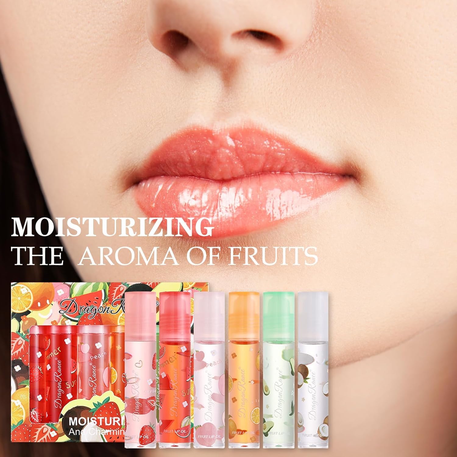 71qqD3OGhAL._AC_SL1500_.jpg مجموعة ملمع شفاه بزيت الفاكهة المرطب من لبويلوف، مجموعة ملمع شفاه مرطب، احمر شفاه سائل شفاف يدوم طويلا، نكهات فاكهية، زيت شفاه لامع، هدايا تجميل للفتيات المراهقات - الصورة 5