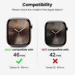 ⁦Rugged Case & Band for Apple Watch 46mm - Shockproof TPU Strap with PC Bumper, Compatible with Ultra 2/Series 10/9/8/7/6/SE/5/4 (Men/Women)⁩ - الصورة ⁦3⁩