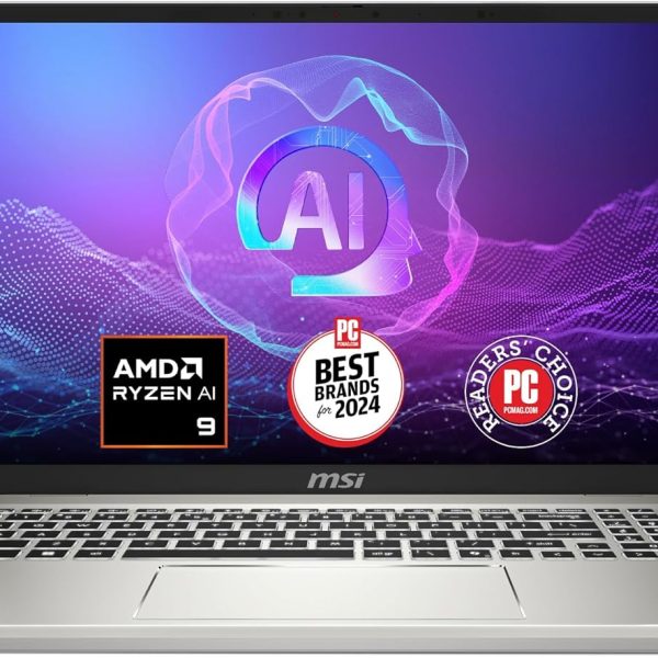 لابتوب من MSI، بمعالج AMD، شاشة 16 إنش، وذاكرة رام 32 جيجابايت