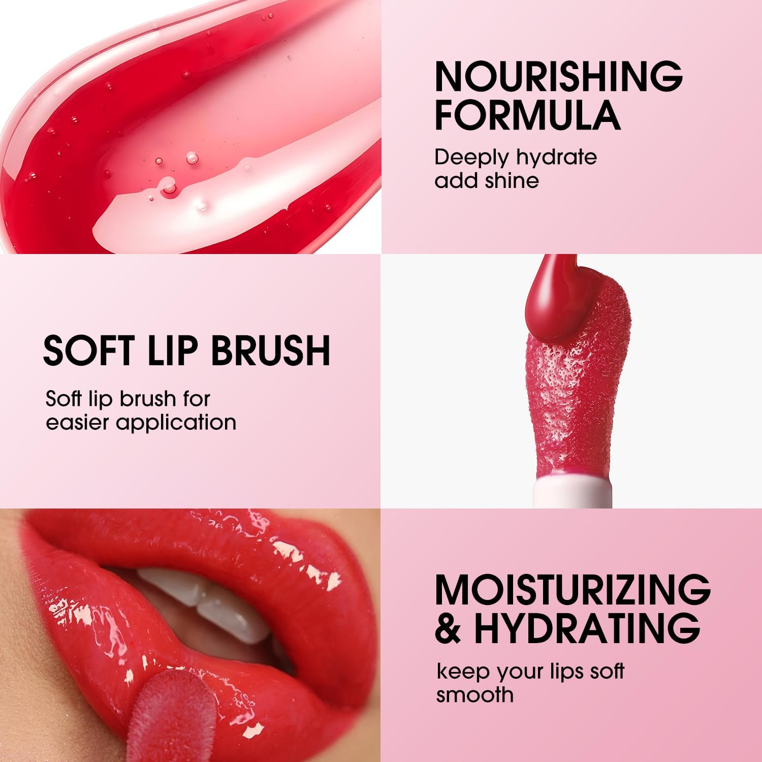 71rTjSgbEhL._AC_SL1500_.jpg زيت شفاه ملون، مرطب عالي اللمعان نابض بالحياة، ظلال مميزة مع متعدد الاستخدامات 0.24 اونصة سائلة (#01+05، 0.25 اونصة سائلة (عبوة من قطعتين) - الصورة 4