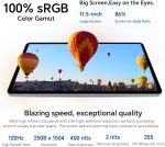 ⁦تابلت باد X9a 6 جيجابايت 128 جيجابايت، شاشة فل فيو 11.5 بوصة تردد 120 هرتز دقة 2.5K، سناب دراجون 685، بطارية 8300 مللي امبير في الساعة 35 واط، اندرويد 15، إصدار واي فاي، لون رمادي⁩ - الصورة ⁦3⁩