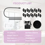 ⁦MYSWEETY UV Lash Light for Light Curing UV Eyelash Glue, 5W LED Eyelash Extensions Nail Tech Glue Lamp with Foot Pedal Control, Glue Cured in 2-3 Seconds, 10 Eye Patch+Goggles, Adjustable Spot Size⁩ - الصورة ⁦7⁩