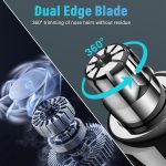 ⁦Nose Hair Trimmer, Electric Nose & Ear Hair Trimmer, Battery Indicator&Lock Button, Rechargeable Mini Nose Trimmer, Dual Edge Blades⁩ - الصورة ⁦2⁩