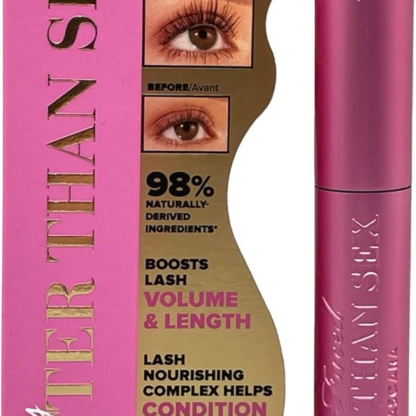 تو فيسد ماسكارا ناتشورالي بيتر ذان سيكس | تكثيف وتغذية وتجعيد + امنة للعيون الحساسة، 0.26 اونصة سائلة