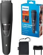 Philips Beard Trimmer for Men, Series 3000, 20 Length Settings, Self-Sharpening Metal Blades, UK 3-Pin Plug - BT3226/13