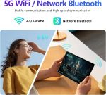 ⁦تابلت اندرويد 10.1 انش ثنائي شرائح الاتصال بذاكرة RAM 6GB وذاكرة روم 128GB وشاشة لمس IPS HD 1280×800 وبطارية 4000mAh وبلوتوث وكاميرا مزدوجة وجي ام اس وواي فاي من سي جي واي كيو (رمادي)⁩ - الصورة ⁦6⁩