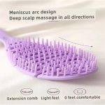 فرشاة فك تشابك الشعر من تول هاوس، مشط تصفيف مجعد، مشط شعر ناعم، رطب وجاف، للشعر الكثيف والمجعد والرطب، مناسبة لجميع انواع الشعر - الصورة 3