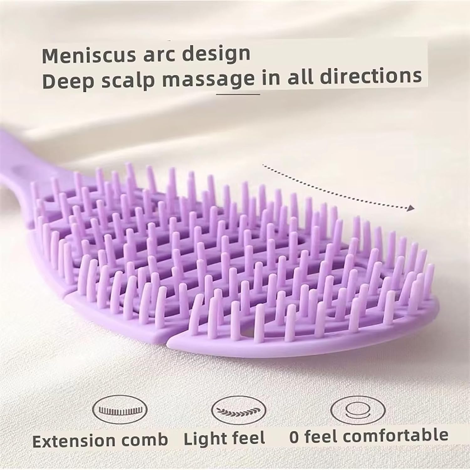 71tbLmbm30L._AC_SL1500_.jpg فرشاة فك تشابك الشعر من تول هاوس، مشط تصفيف مجعد، مشط شعر ناعم، رطب وجاف، للشعر الكثيف والمجعد والرطب، مناسبة لجميع انواع الشعر - الصورة 3