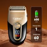 ⁦KEMEI Electric Shavers for Men, Cordless Foil Professional Barber Shavers, Reciprocating Twin Blade Razor Rechargeable Precision Beard Bald Head Trimmer with Display⁩ - الصورة ⁦5⁩