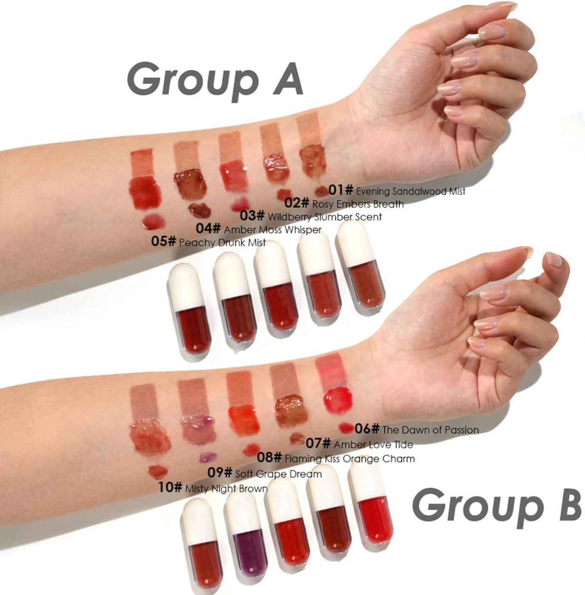⁦Lip Glaze | Lipsticks for Women,Smudge Proof Lipstick for Beauty Routine Everyday Wear Women Travel Commuting Dating Wedding Home⁩ - الصورة ⁦5⁩