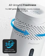 ⁦Pro Breeze Osmo® Dehumidifier - Silent & Refillable Moisture Absorber for Damp & Condensation at Home, Bedroom, Wardrobe, Car - Bathroom Mould Remover with 700g Refillable Tablet - No Power Required⁩ - الصورة ⁦6⁩