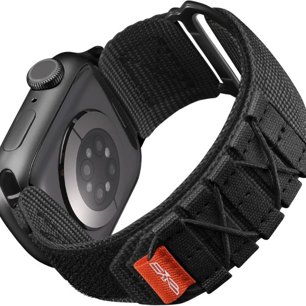 Bandletic R-Nylon Band Compatible with Apple Watch Bands 44mm 45mm 49mm 42mm for Men, Rugged Tactical Militray Sport Loop Strap for iWatch Band Ultra 2 SE Series 9 8 7 6 5 4 3 2 1