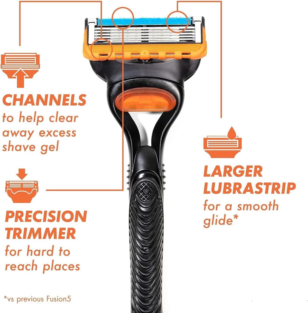 ⁦Gillette Fusion Power Men's Razor Blades - 8 Refills⁩ - الصورة ⁦2⁩